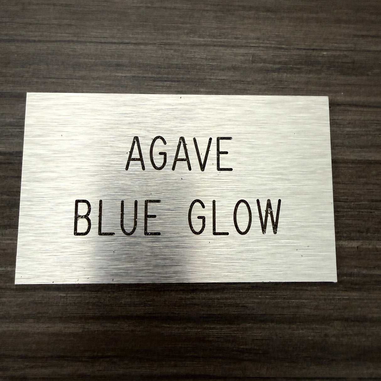 Cactus Identification Sign - 3" x 5" - Agave - Blue Glow