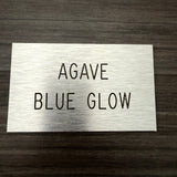Cactus Identification Sign - 3" x 5" - Agave - Blue Glow